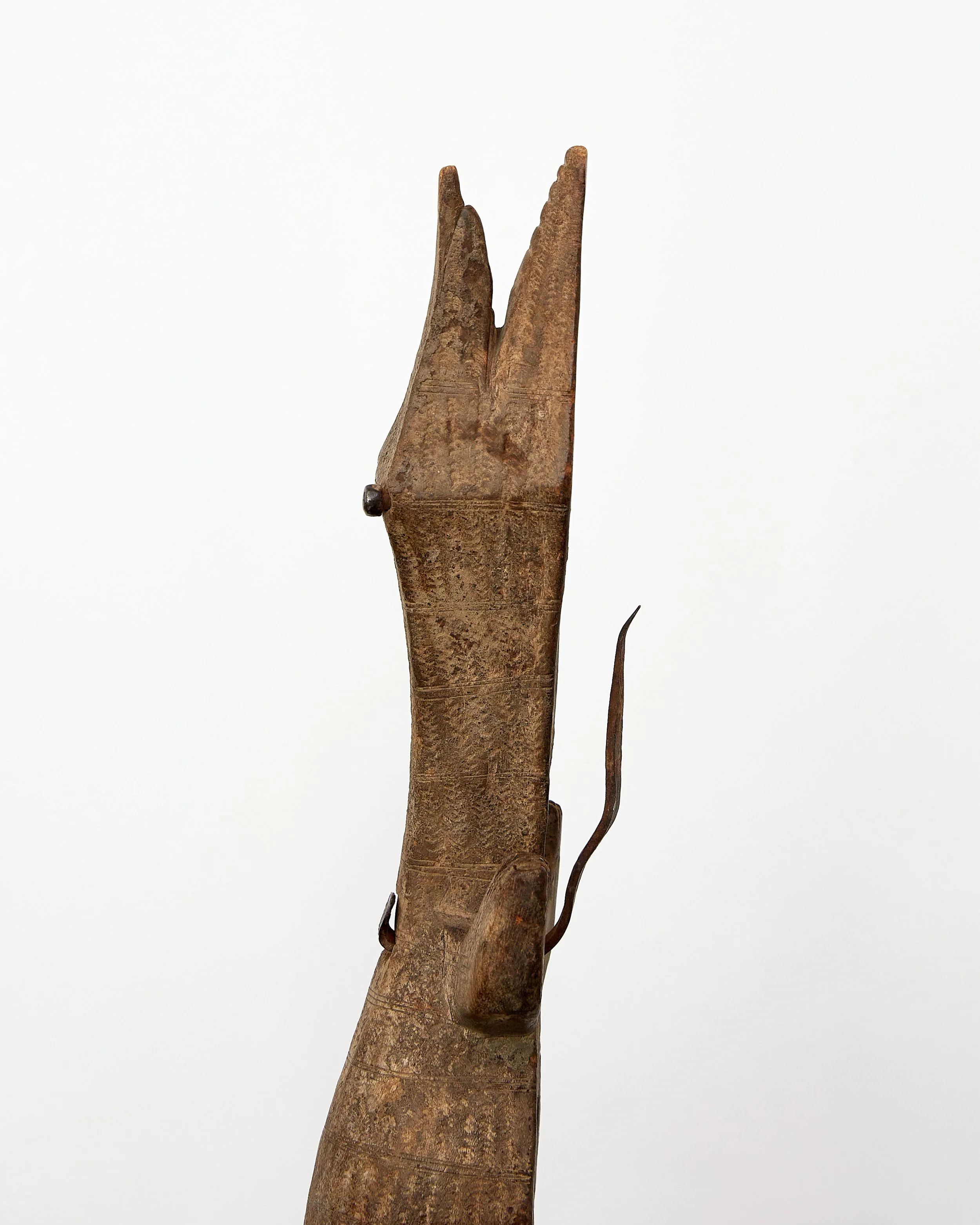 Early 20th Century Dogon Carved Wood Crocodile Granary Lock — FORM